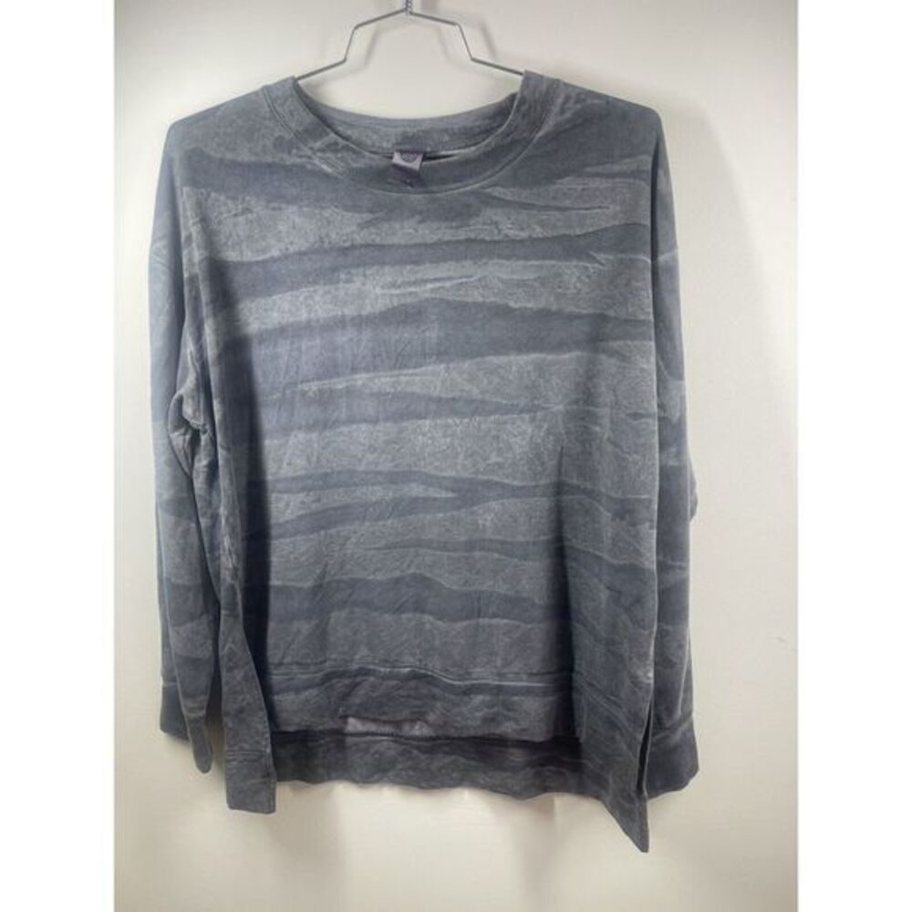 Te Verde Women's Sz XL Blue Gray Tie Dye Casual Pullover Lightweight Sweatshirt